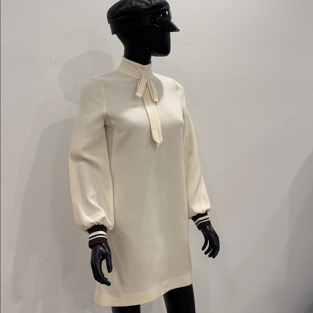 Mother of Pearl 100% Wool Knit Tie-Neck Dress – Size 4 – New - Picture 6 of 14